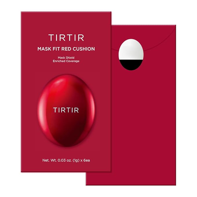 TIRTIR Mask Fit Red Cushion Foundation *Trial Kit* #Deep | Japan's No.1 Choice for Glass skin, Long-Lasting, Lightweight, Buildable Coverage, Semi-Matte