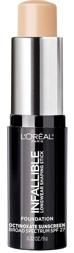 L'Oreal Paris Makeup Infallible Longwear Shaping Stick Foundation, 401 Ivory, 1 Tube,0.32 Ounce