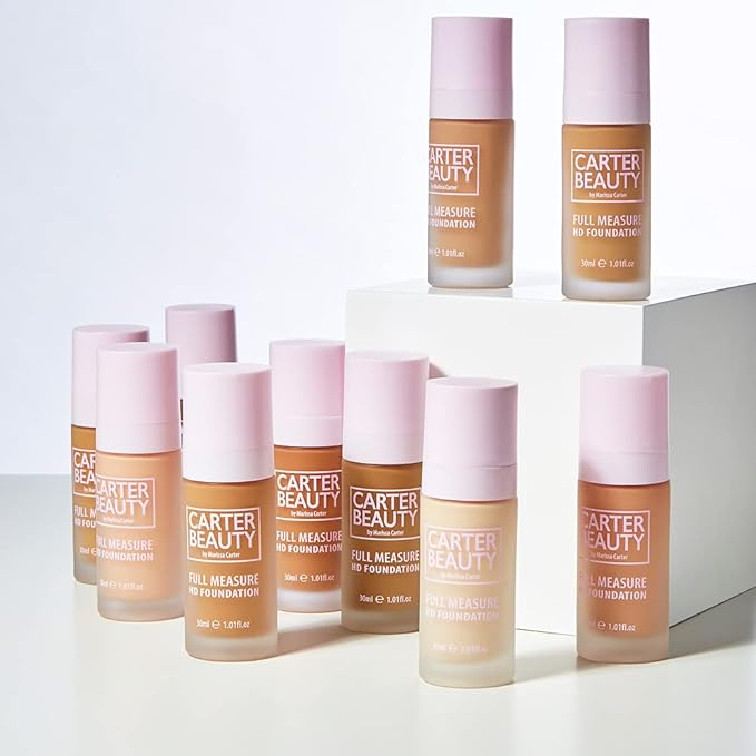 Carter Beauty By Marissa Carter Full Measure HD Foundation- Water-Based, Super Soft Skin Perfector - Vegan And Cruelty Free, Paraben And Sulfate Free - Shortbread - 1.01 OZ