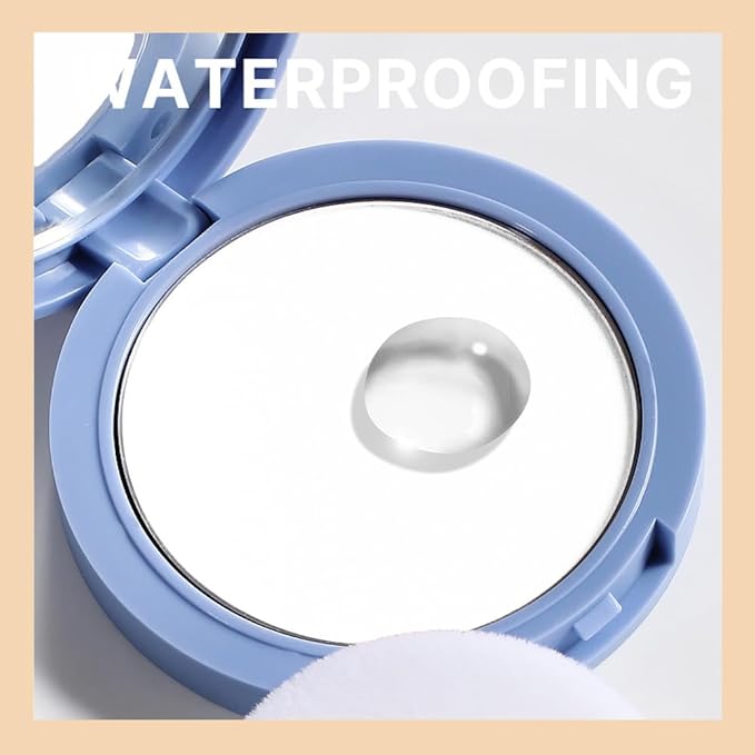 evpct Kaely Oil Control Pressed Face Powder, Get Smooth Flawless Fine Lines and Lightweight Finishing Foundation, Control Shine Long Lasting Waterproof Face Setting Powder Cosmetic, 13 White