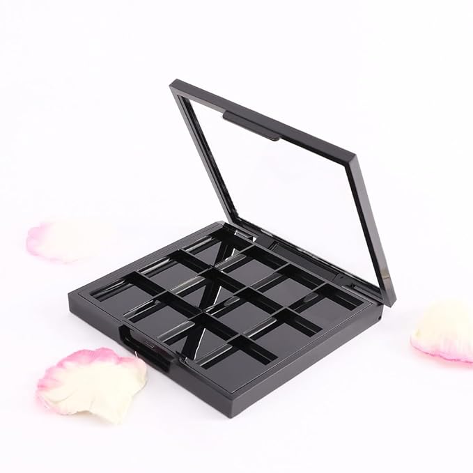 12 Grids Empty Eyeshadow Palette DIY Eyeshadow Makeup Palette Lipstick Container Empty Makeup Storage Box for Blush Lipstick
