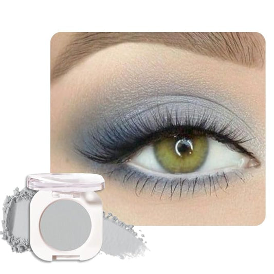 Grey Single Matte Eyeshadow Makeup, Neutral Powde Eye Shadow for Older Women, Smoky Gray Grey Dusty Blue Matte Singles Eyeshadow Palette Pigmented Waterproof,Girls Monochrome Eyeshadows Gift 28