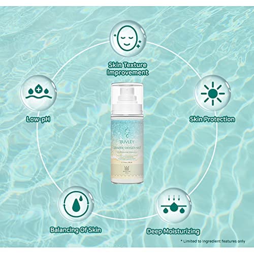 Ceramide Oxygen Face Mist | Low pH, Vegan, Cruelty Free | Hydrating Refreshing Soothing Facial Mist Spray with Antioxidants 2.7 Fl Oz (2)