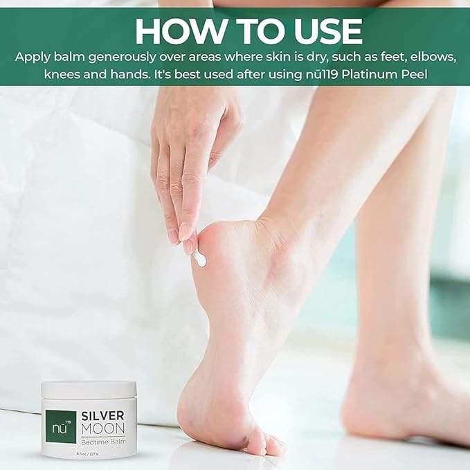 How to Heal Cracked Feet Overnight Silver Moon Bedtime Balm | Natural Cream Moisturizer Treatment for Dry Skin on Heels & Hands for Men & Women | Fix & Repair Foot Skin & Soften Calluses