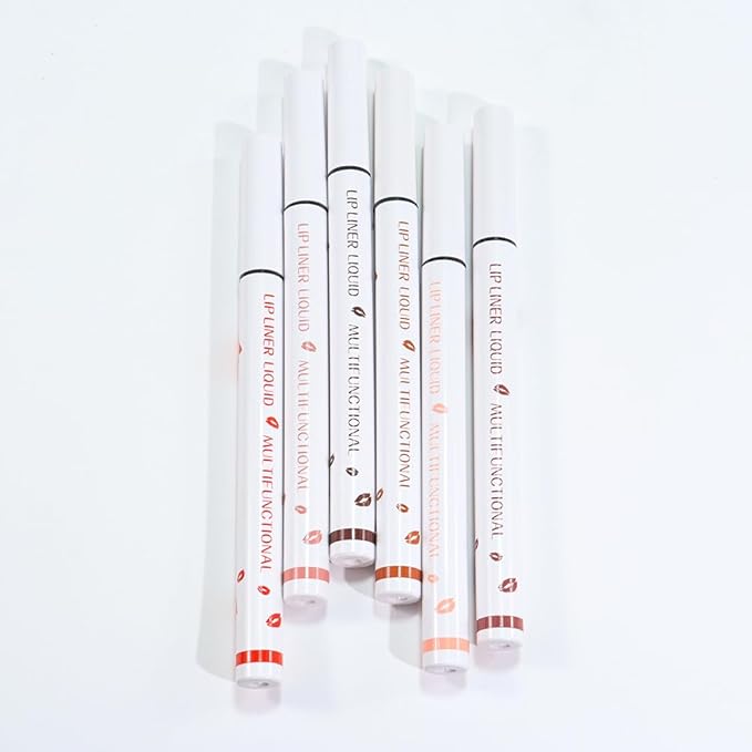 evpct Longwear Liquid Lip Liner Stain Marker Pen Long Lasting Waterproof, Wine Red Plum Matte Semi Permanent 24 Hour Lip Liner and Lipstick Combo Korean Color Stay Lipliner All Day Lips Stain peel off