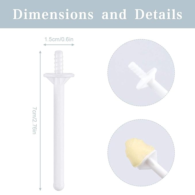 60 Pieces Plastic Wax Applicator Wands with Disposable Spatulas for Nose Hair Removal and Nostril Cleaning