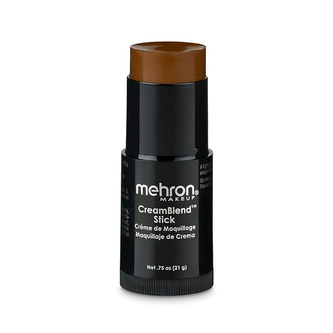 Mehron Makeup CreamBlend Stick | Face Paint, Body Paint, & Foundation Cream Makeup | Body Paint Stick Perfect for Halloween Makeup .75 oz (21 g) (Dark 2)