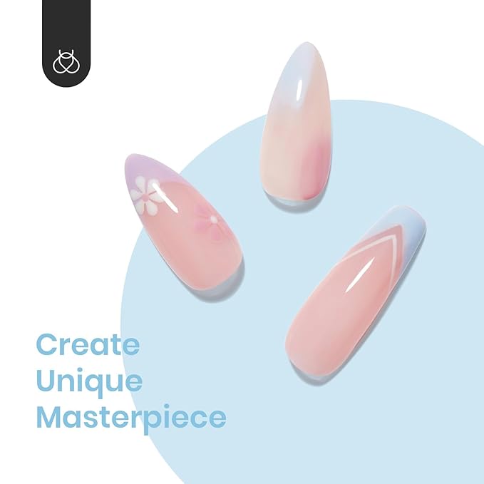 beetles Gel Polish Nail Set 6 Colors Ultimate Morandi Nude Pink White Blue Pastel Gel Nail Polish 6 Colors Daydream Verses Collection Soak Off Uv Diy Manicure Kit New Nail Trend for Women Girls