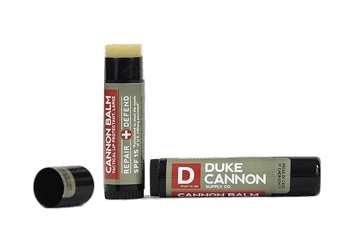 Duke Cannon Supply Co. - Tactical Lip Protectant Balm, Fresh Mint (3 Pack of 0.56 oz) Superior Performance Lip Protection Balm for Hard Working Men - Fresh Mint