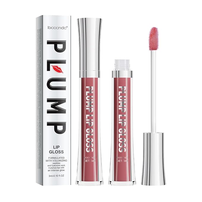 ibcccndc Lip Plumper Plumping Lip Gloss Hydrating Nourishing Lip Oil Red Liquid Lipstick Lip Care Products Mineral Oil Clear Lipgloss (3)