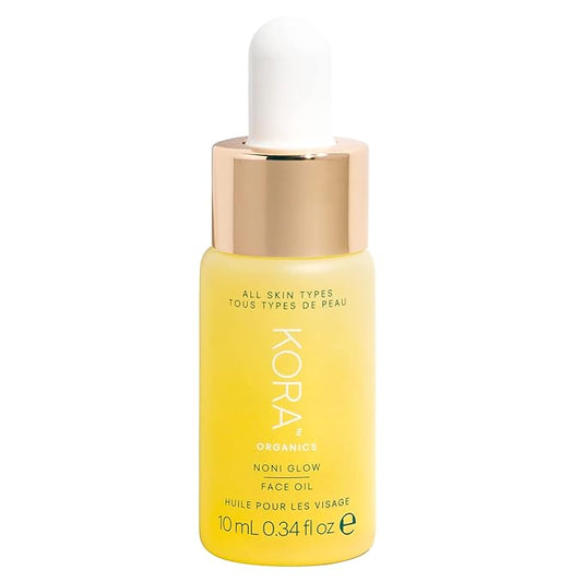 KORA Organics Noni Glow Hydrating Face Oil with Rosehip, Gua Sha Oil, Certified Organic, Cruelty Free, 0.34 fl oz - Face Care Beauty Products for Women
