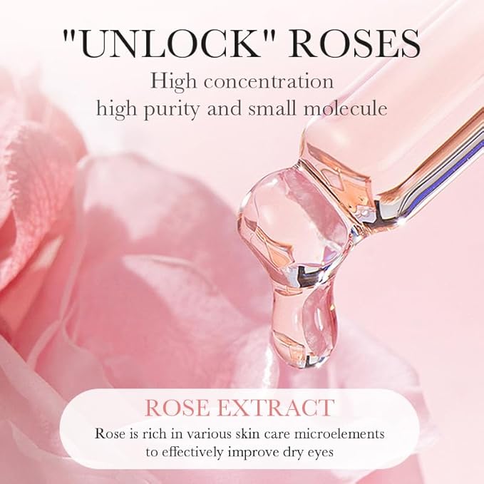 60PCS/30pairs Rose Hyaluronic Acid Moist Eye Mask Nourishing Eye Mask Hydrating Moisturizing Nourishing Eye Zone Eye Mask 80g