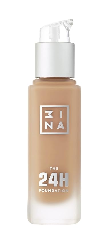 3INA The 24H Foundation 633-24H Long-Wearing Formula - Medium To High Buildable Coverage - Smooth Matte Finish - Expanded Shade Selection - Waterproof, Cruelty Free, Vegan Makeup - 1.01 Oz