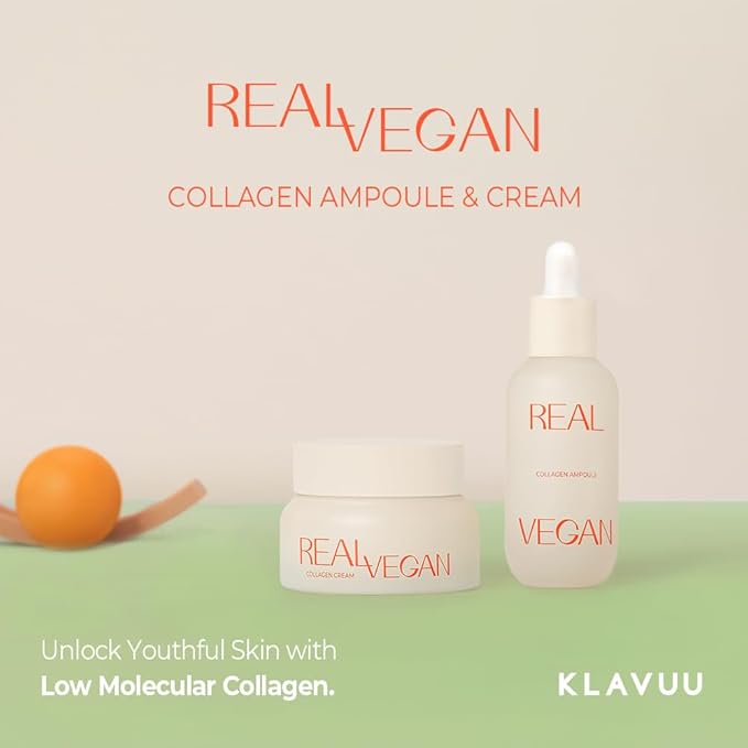 KLAVUU Real Vegan Collagen Cream - Enhances Skin Elasticity, Providing Deep Hydration to Dry Skin for a Radiant, Youthful Glow