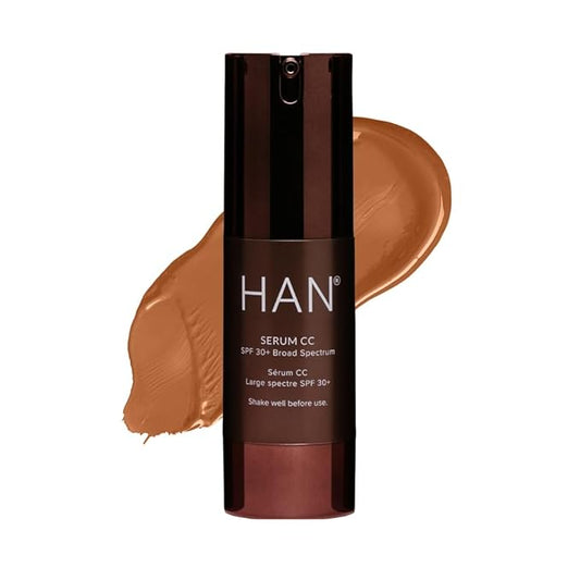 HAN Skincare Cosmetics Serum CC with SPF 30 I Vegan I Cruelty-Free I Waterless (Shade 6)
