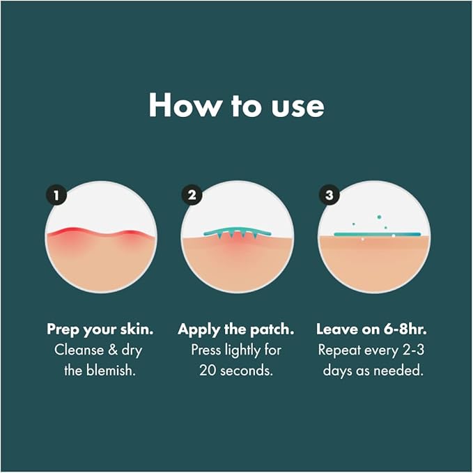 Mighty Patch Micropoint Large Hydrocolloid Pimple Patches for Face Blemishes from Hero Cosmetics, Acne Stickers for Early Stage Zits & Hidden Pimples, 1,385 Proprietary Micropoints, 6 Count