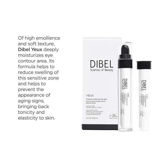 Dibel Yeux – Eye Contour Cream – 360° Periocular Care - Prevents expression lines – Includes refill
