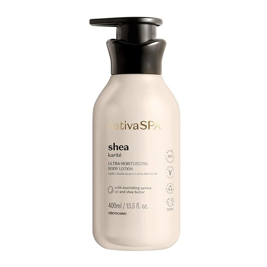 Nativa SPA Shea Moisturizing Body Lotion, Fragranced Skin Moisturizer with Purified Quinoa Drops, 13.5 Ounce