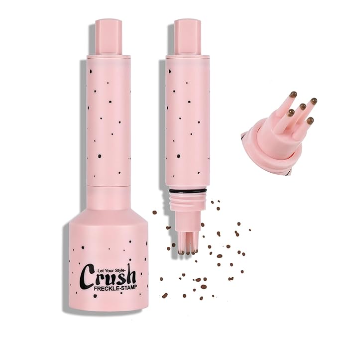 Freckles Stamp Pen, Resistant Faux Liquid Freckle Makeup, Waterproof Sweatproof Quick Dry Long Lasting, Natural Lifelike Sunkissed Matte Finish Fake Freckle Pen-DEEP