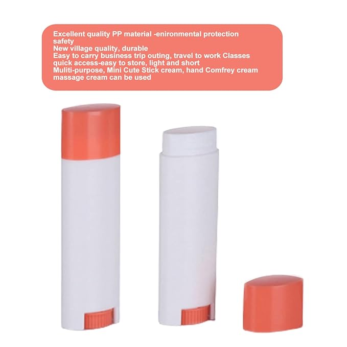 5ml 25Pcs Empty Oval Deodorant Lip balm Tubes Containers Twist-up Refillable Containers for Lipstick,Chapstick,Homemade Lip balm,DIY Deodorants(Pink White)