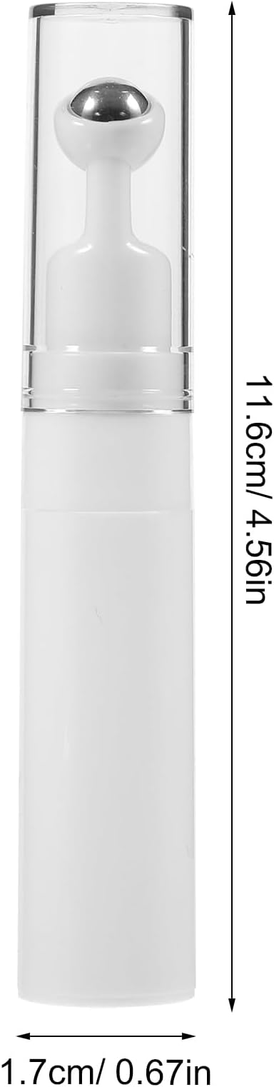 balacoo Creami Buttercream Essential Oil Eye Creams Refillable Cream Bottle Empty Roller Ball Applicator Eye Cream Applicator White Portable Acrylic Dispensing Bottle Travel