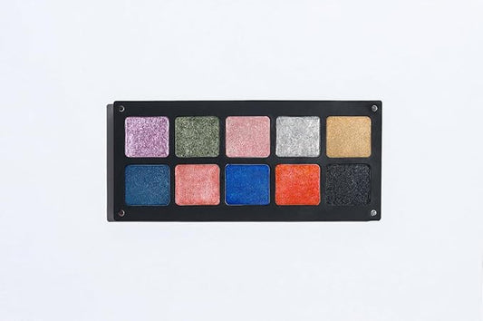 Chromatic Eye Shadow Palette 10 Shades | Multichromatic Finish | High Pigmentation and Long Lasting | Creamy Formula with Hyaluronic Acid | Magnetic Case (Chromatic 3)