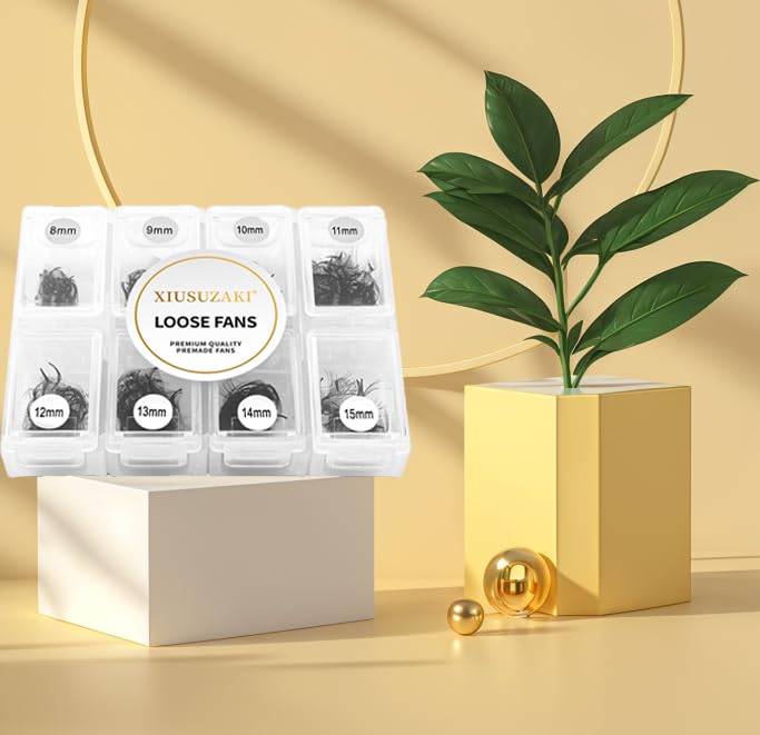 Premade Eyelash Extensions - 600 Fans, 10D, Volume Lash, 0.07 Thickness, D Curl, Mix 8-15mm Fluffy Soft Handmade Loose Fan