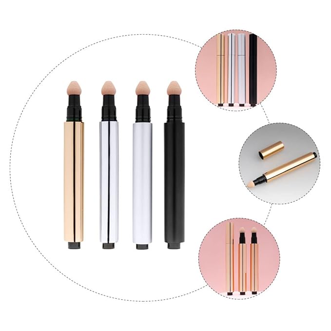 Beaupretty 4Pcs 3ml Empty DIY Cosmetics Tube Empty BB Cream Bottle Concealer Sub Tube Liquid Foundation Tube,