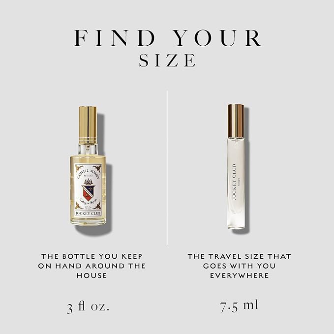 Caswell-Massey Jockey Club Cologne Spray, Aromatic Blend of Amber, Bergamot & Jasmine, Scented Cologne Spray For Men & Women, 3 Oz