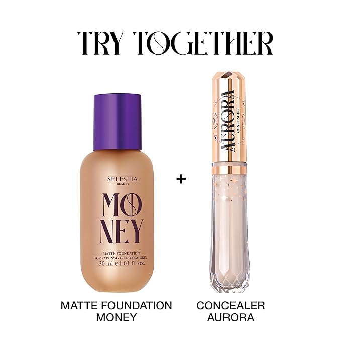 Matte Foundation Money - Long-Lasting Makeup Foundation with Flawless & Buildable Coverage - Liquid Foundation for All Skin Types (Ivory)