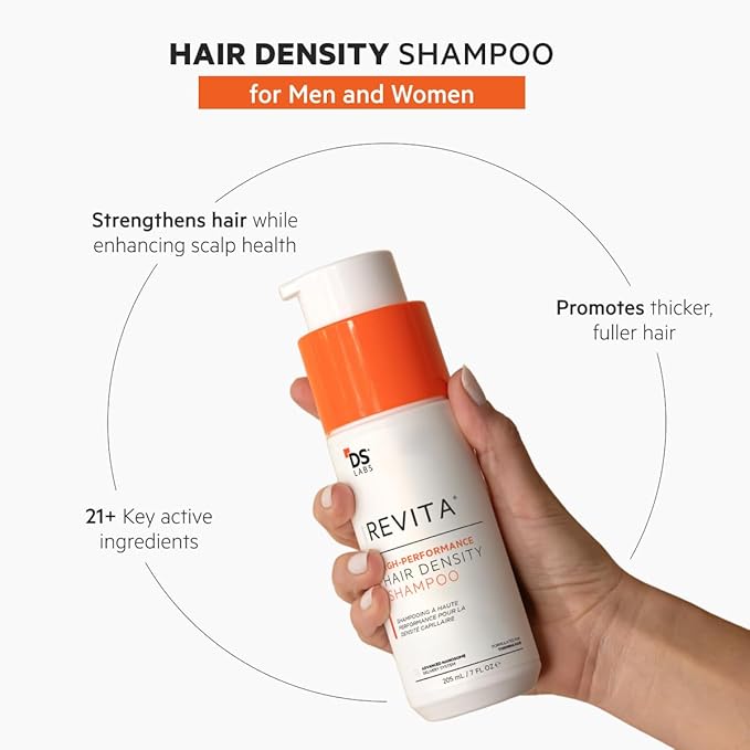 DS Labs Revita Shampoo Travel Size – High-Performance Hair Density Shampoo, Volumizing & Thickening, Fuller, Healthier-Looking Hair, Sulfate & Silicone Free, For Men & Women, 100mL