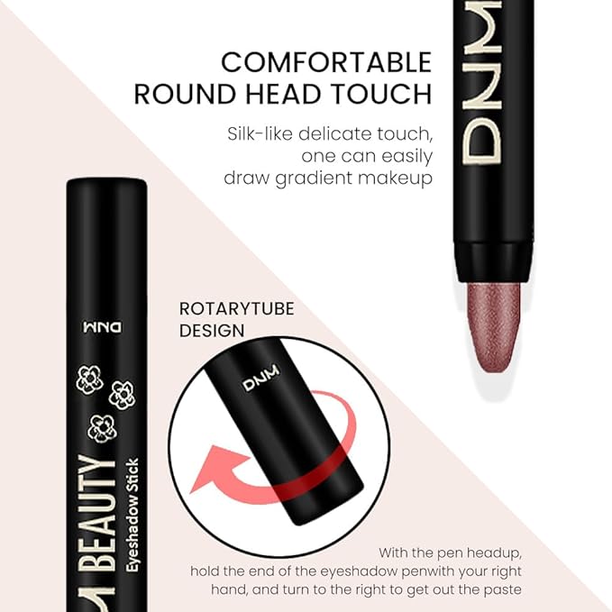 Kaely 8Pcs Cream Eye Shadow Sticks Set, Matte Shimmer Eyeliner Pencil Eyeshadow Palette Makeup, Eye Highlighter Brightener Stick for Older Women Waterproof Pigmented, sombras para ojos 05