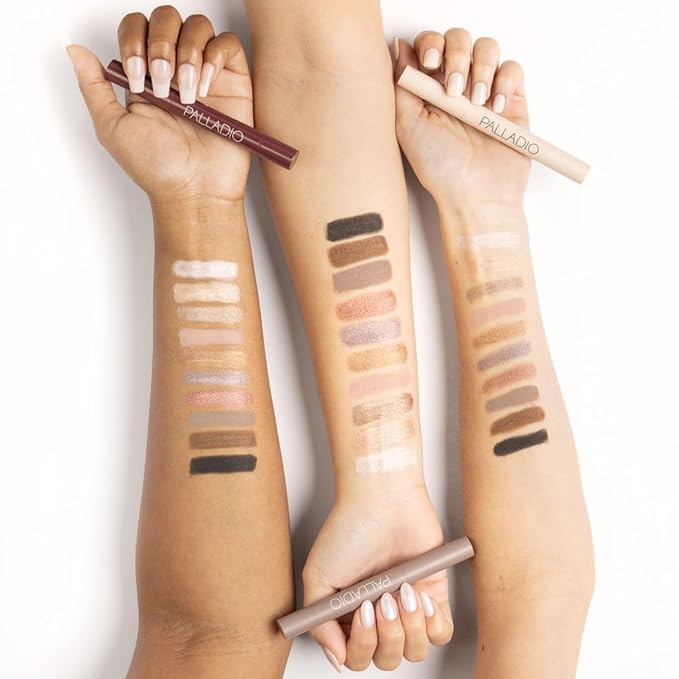 Palladio Waterproof Eyeshadow Stick with Blending Sponge, Long Lasting & Effortless Application, Smudge Free & Crease Proof Formula, Matte & Shimmer Shades, Buildable Eye Shadow (Pearl shimmer)