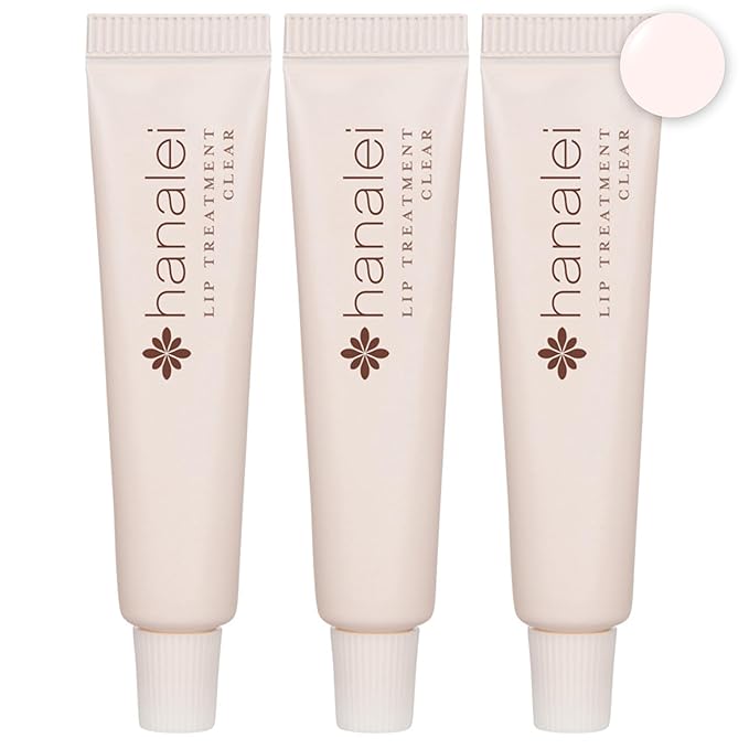 Hanalei Hydrating Lip Treatment Balm – Cruelty-Free, Paraben-Free Moisturizer for Severely Dry, Chapped Lips – Kukui Oil, Shea Butter & Grapeseed Oil – Clear Tint, Travel-Size 3-Pack (5ml X 3)