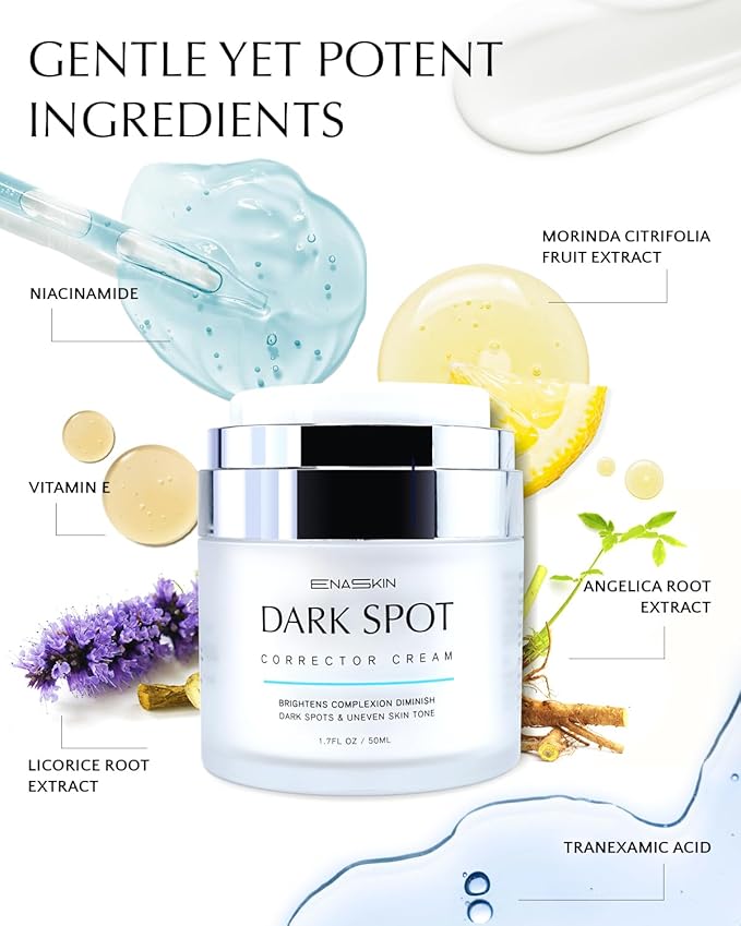 Dark Spot Remover for Face and Body: Hyperpigmentation Treatment - Natural Ingredient - Freckle/Melasma/Sun Spot/Age Spot Remover - Dark Spot Corrector Cream for Women and Men
