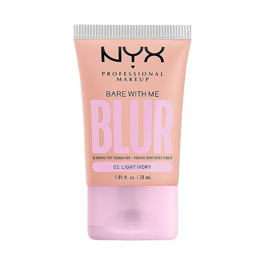 NYX PROFESSIONAL MAKEUP Bare With Me Blur Skin Tint Foundation Make Up with Matcha, Glycerin & Niacinamide - Light Ivory