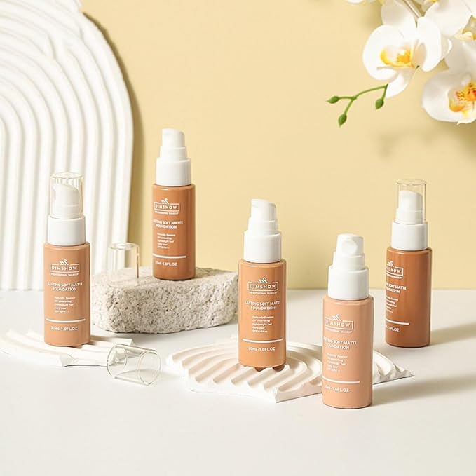 Flawless Matte Liquid Foundation Makeup, Vegan & Cruelty-Free, Liquid Oil-Free Foundation Face Makeup for Combination & Oily Skin, Longwear Medium-Full Coverage (06, 30ml)