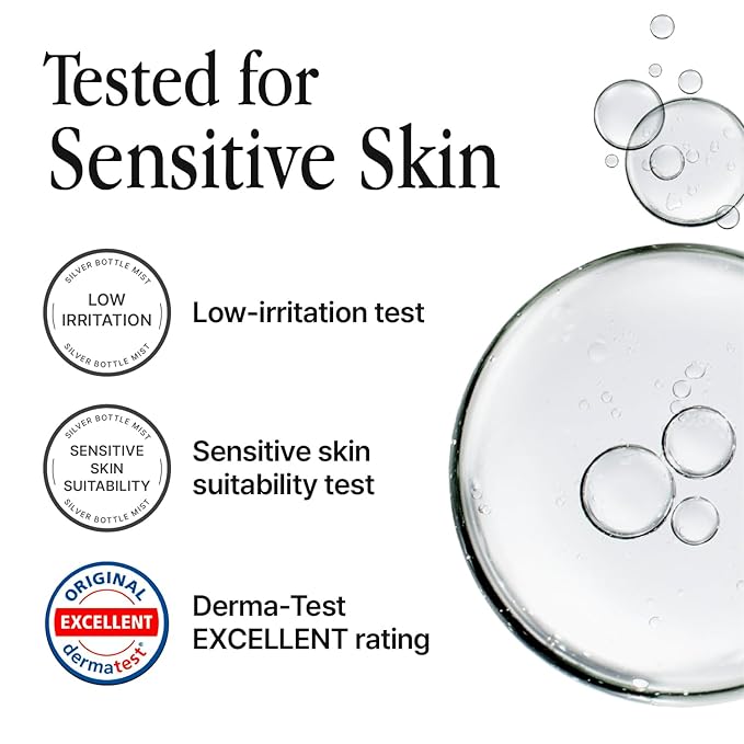 Silver Frost Mist - Facial Barrier Toner Spray with 80% Witch Hazel Water, Cica for Skin Barrier Repair, Recovery Mist for Sensitive Skin, Dewy Hydration, Korean Skin Care (3.38 fl oz)