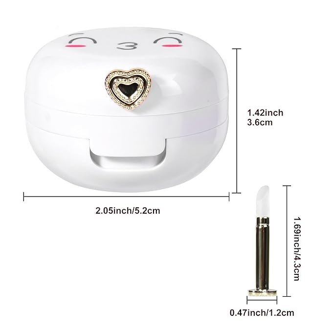 2 Pack Lip Balm Containers,Plastic Portable Empty Lip Balm Container with Mirror and Silicone Lip,Empty Lipstick Dispenser Box for Travel,Home