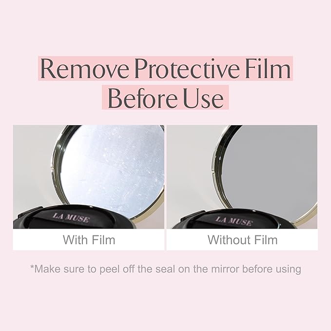 LA MUSE Korean Cushion Foundation, #21 Light Beige(2 Packs) | Lightweight, Breathable but Perfect Blemish Cover for Summer | Long-Lasting, Korean Foundation with Radiant Dewy Finish | Skin Hydrating