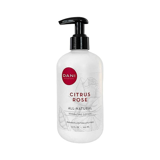 Naturals Hand & Body Lotion - Citrus Rose Scented, Deep Hydration Lotion for Dry Skin, With Shea Butter & Aloe Vera, Natural & Organic Ingredients, Paraben-Free, 12 Oz