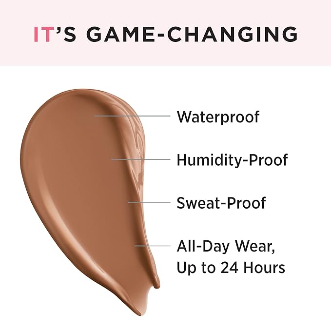 IT Cosmetics Makeup Set - Includes Supersize Bye Bye Under Eye Concealer (42.5 Deep) + Heavenly Luxe Complexion Perfection Concealer Brush (1 fl oz) - with Collagen, Hyaluronic Acid & Antioxidants