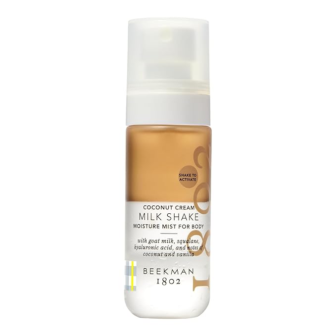 Beekman 1802 Coconut Cream Milk Shake - Body Mist - 2.0 fl. oz - With Hyaluronic Acid & Jojoba Oil - Instantly Moisturizes, Hydrates & Softens - Good for Sensitive Skin - Cruelty Free
