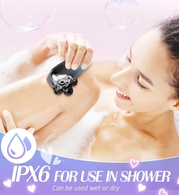 Electric Razors for Women,5 in 1 Womens Electric Leg Shaver Cordless Painless Facial Hair Removal for Arms and Underarms Bikini Trimmer,Portable and Safe Wet and Dry Use Women Shaver,White Black