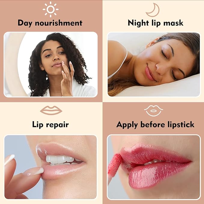 Honey Lip Balm, Vitamin E Nourishing Moisturizing Sleeping Lip Mask Hydrating & Prevention Dry And Cracked Lip (Honey)