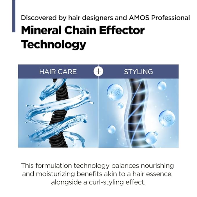 AMOS PROFESSIONAL Curl Defining Cream 2X | For Wavy and Curly hair | Anti-Frizz Hair Styling Gel, 2 in 1 Hydrate and Smooths, Korean Hair Essence, 5.1 fl. Oz