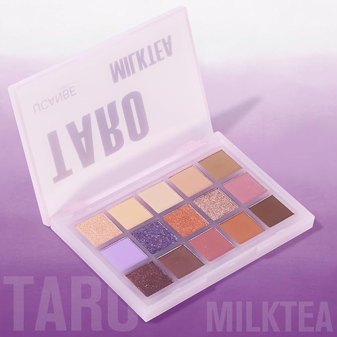 UCANBE Neutral Eyeshadow Palette, 15 Colors Nude Matte Shimmer Reflective Glitter Eye Makeup Pallet, Blendable Natural Warm and Cool Pigments Sombras De Ojos Gift Kit