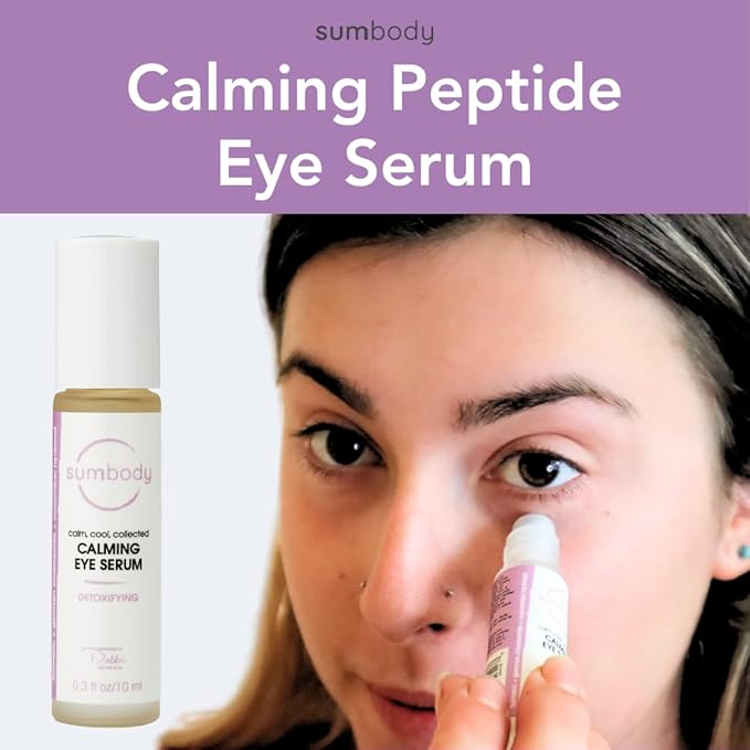 Natural Peptide Energizing + Eye Serum Reduces Puffiness, Fine Lines & Under Eye Bags Hydrating fragrance free Under Eye Treatment Roller ball massage, age-defying eye cream