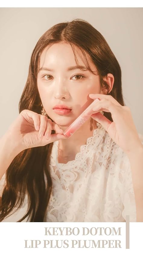 keybo Lip Plumper Dotom Lip Plus 16 Colors, 3 Steps Extreme Plumping Clear Lip Gloss by Essence Lip Care Oil & 16 Color Tints from Korean Makeup (05. Summer Orange)