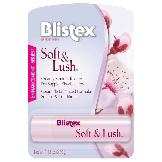 Blistex Soft & Lush Lip Protectant, 0.13 Ounce Tube, Pack of 6 – Softens & Conditions, Creamy Smooth Texture, Hydrating Lip Balm, Daily Lip Hydration,